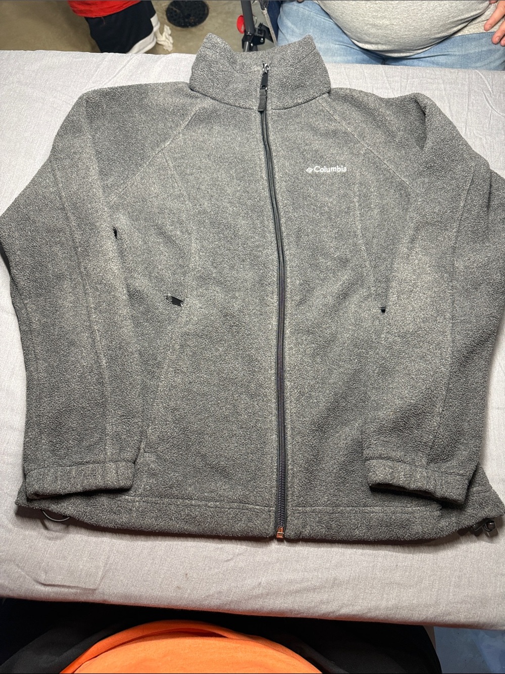 Columbia Charcoal Gray Zip-Up Fleece Jacket